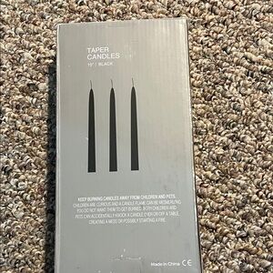 14 Black taper candles